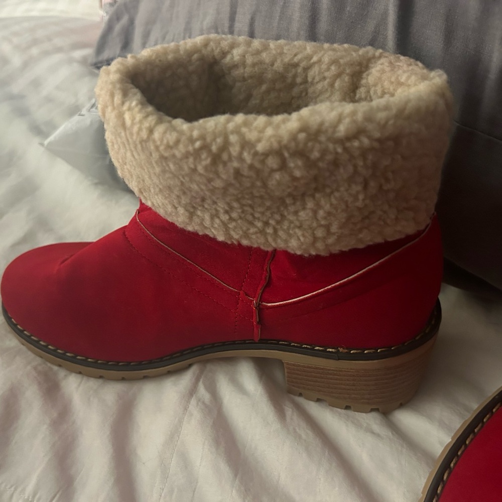 Red boots/ booties for sale size 8.5